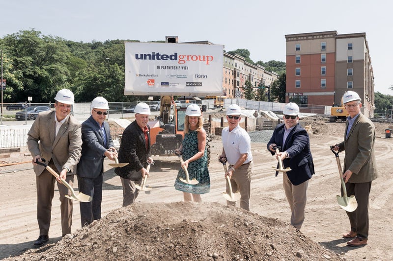 United Group breaks ground on mixed-use housing development in downtown Troy